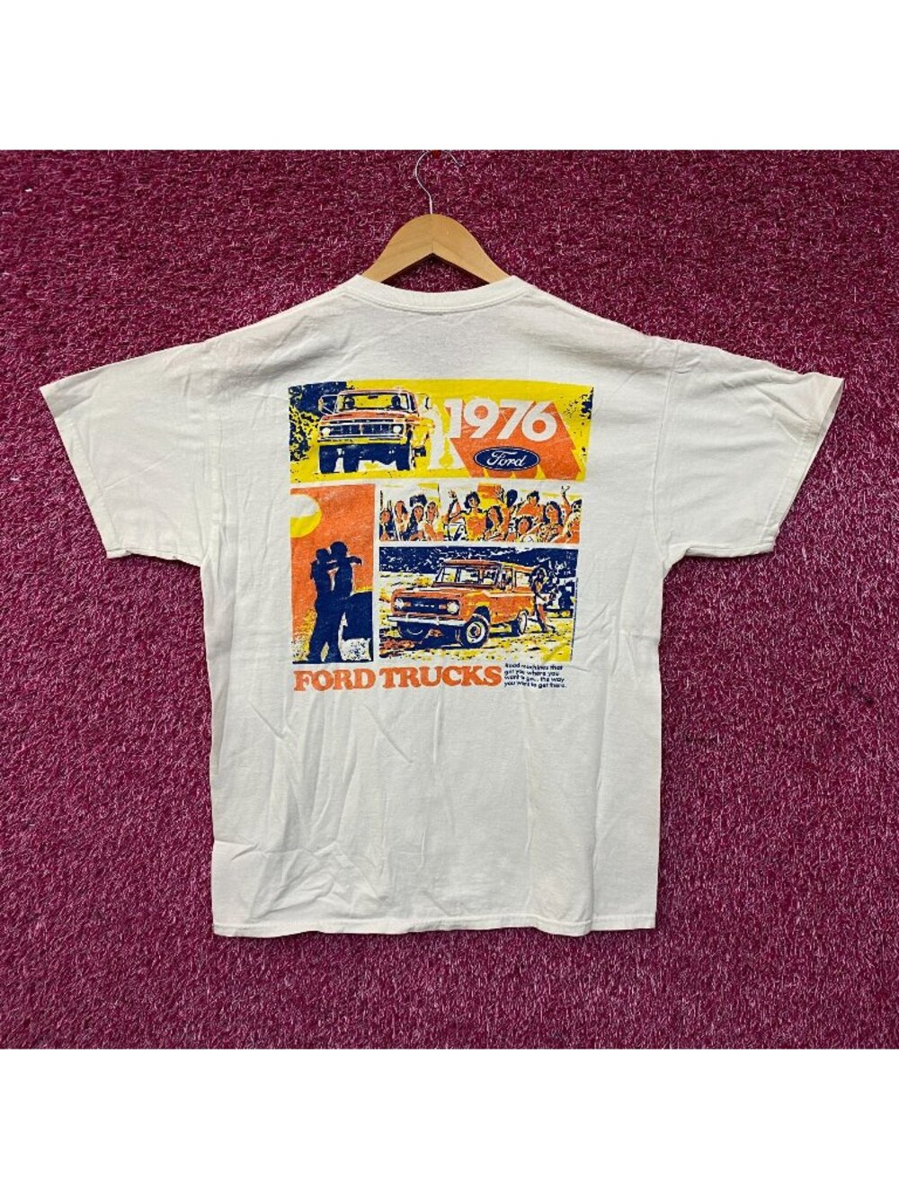 Junk Food Ford Pickups Trucks 1976 Graphic T-Shirt Medium